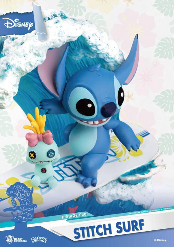Figur - Disney Lilo & Stitch - D-Stage 030 Diorama - Stitch Surf
