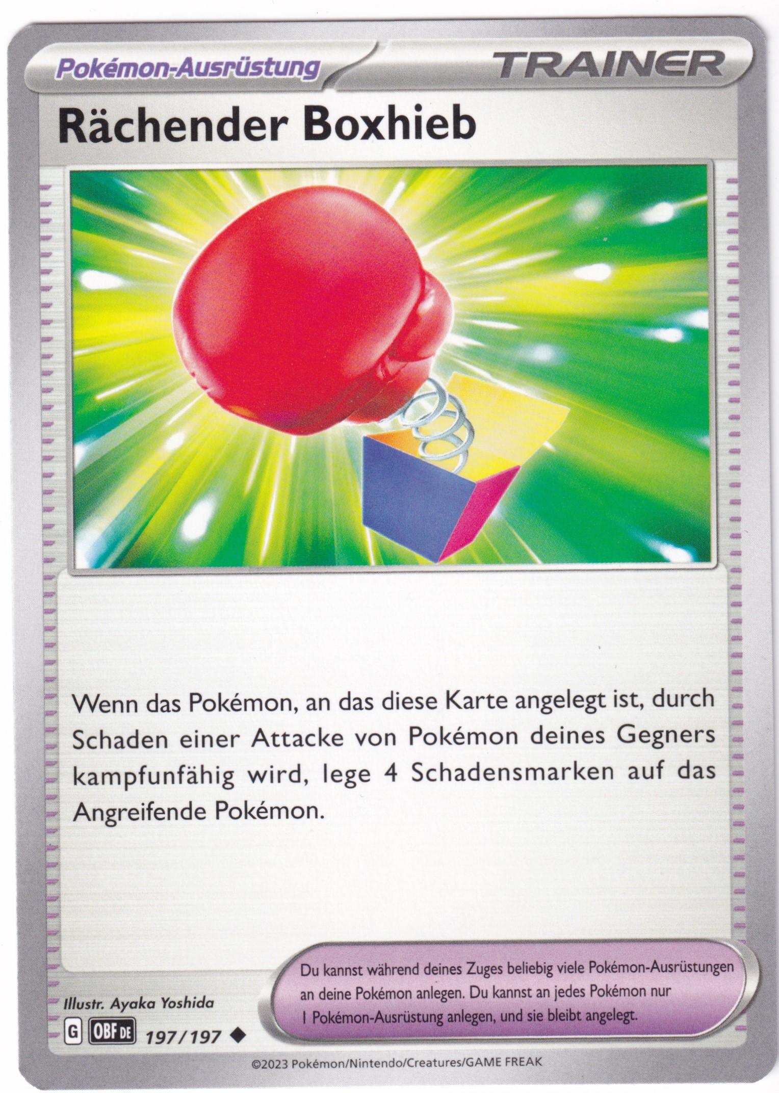 Rächender Boxhieb 197/197 Uncommon - Obsidian Flammen Deutsch