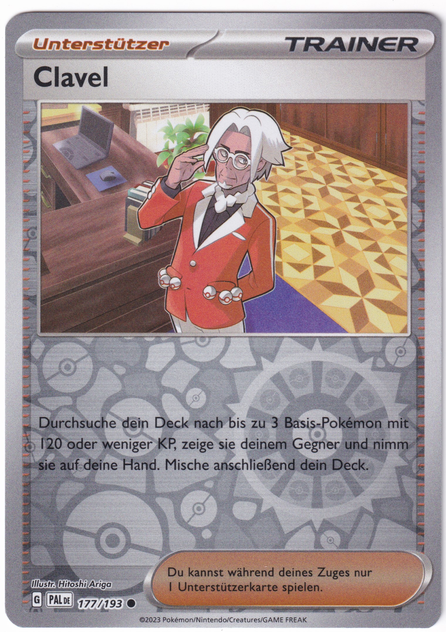 Clavel 177/193 Common Reverse Holo - Entwicklungen in Paldea Deutsch