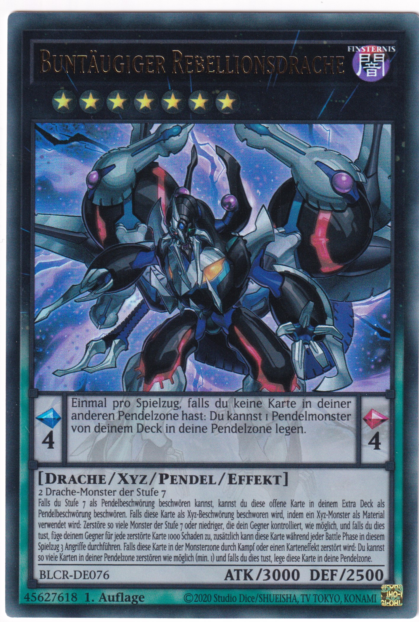 Buntäugiger Rebellionsdrache 076/097 Ultra Rare  - BoL: Crystal Revenge