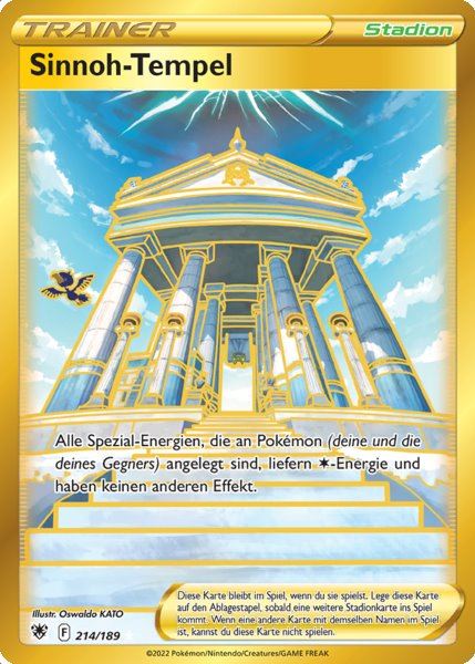 Sinnoh-Tempel 214 /189 Secret Rare - Astralglanz Deutsch