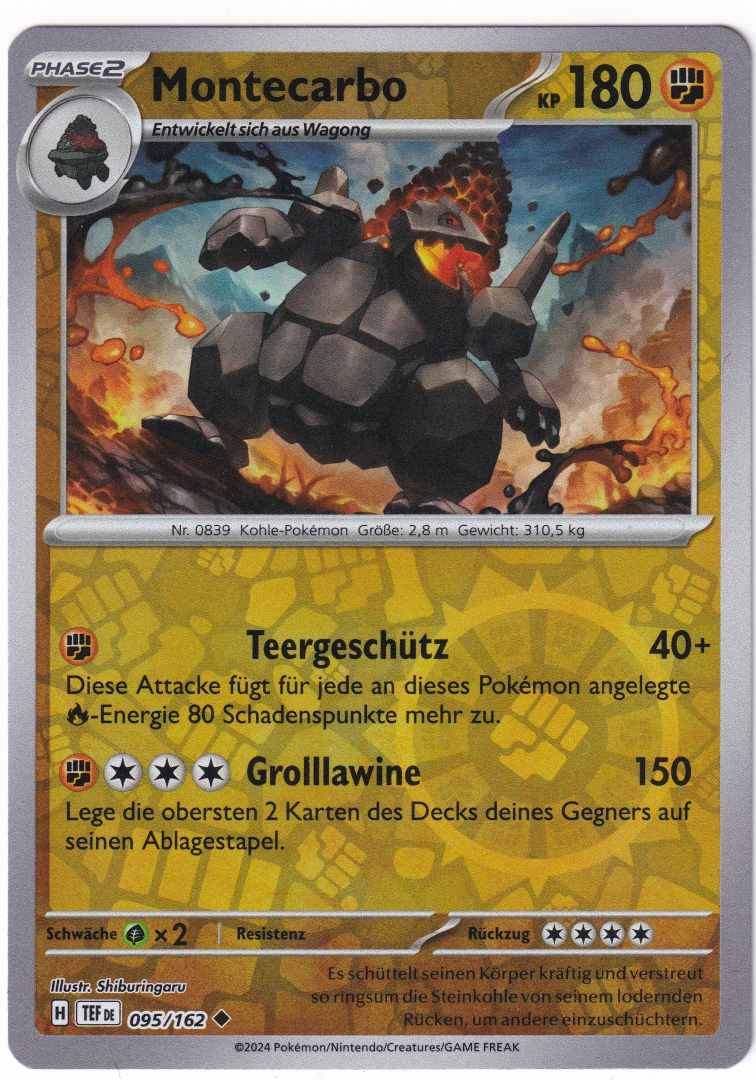 Montecarbo 095/162 Uncommon Reverse Holo - Karmesin & Purpur - Gewalten der Zeit Deutsch