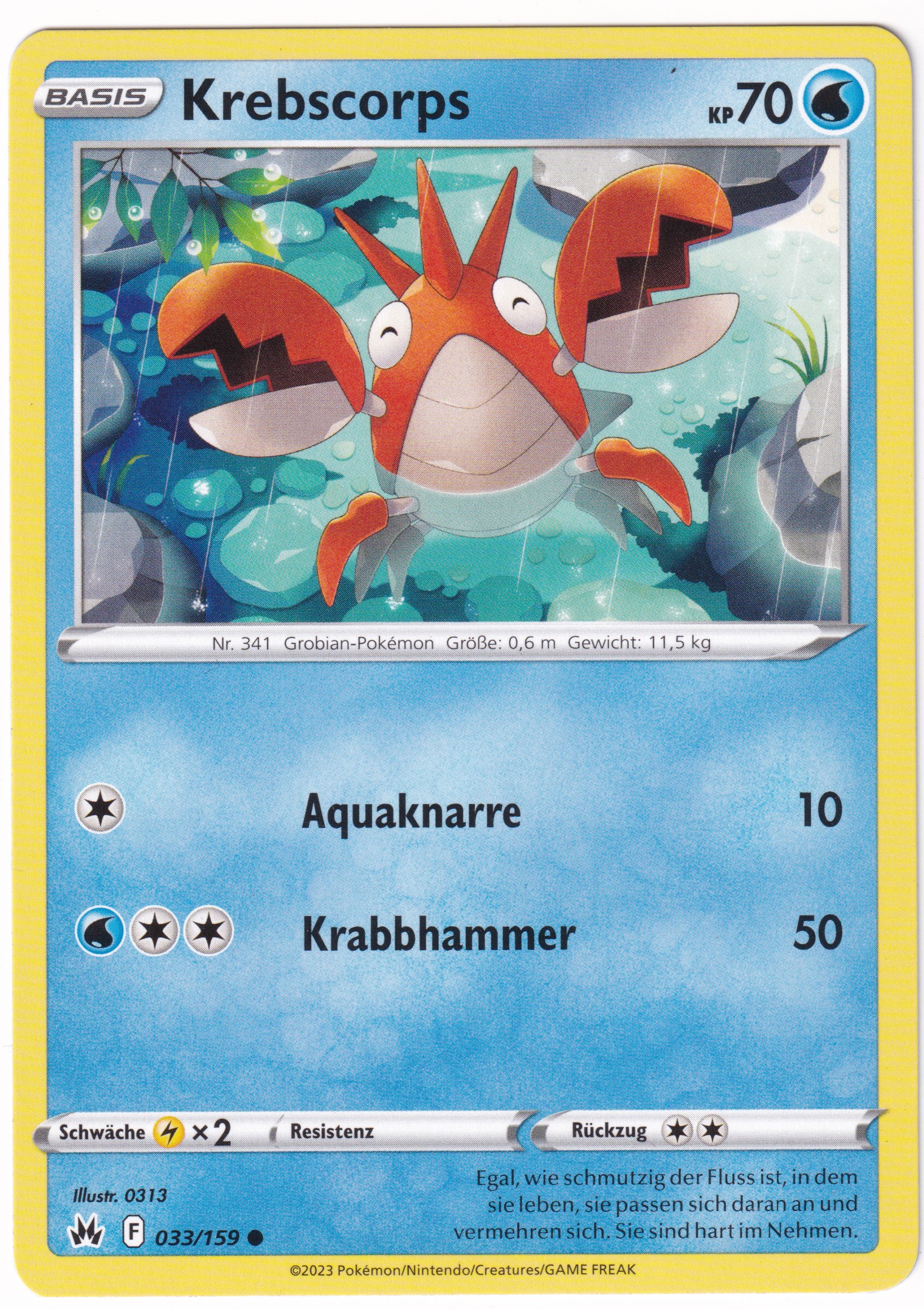 Krebscorps 033/159 Common Reverse Holo - Zenit der Könige Deutsch