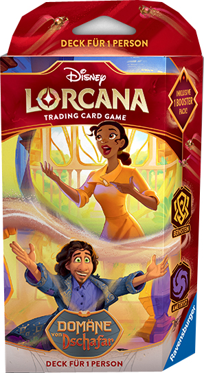 Disney Lorcana Domäne von Dschafar Starter Deck - Tiana & Bruno Madrigal (Bernstein & Amethyst) deutsch