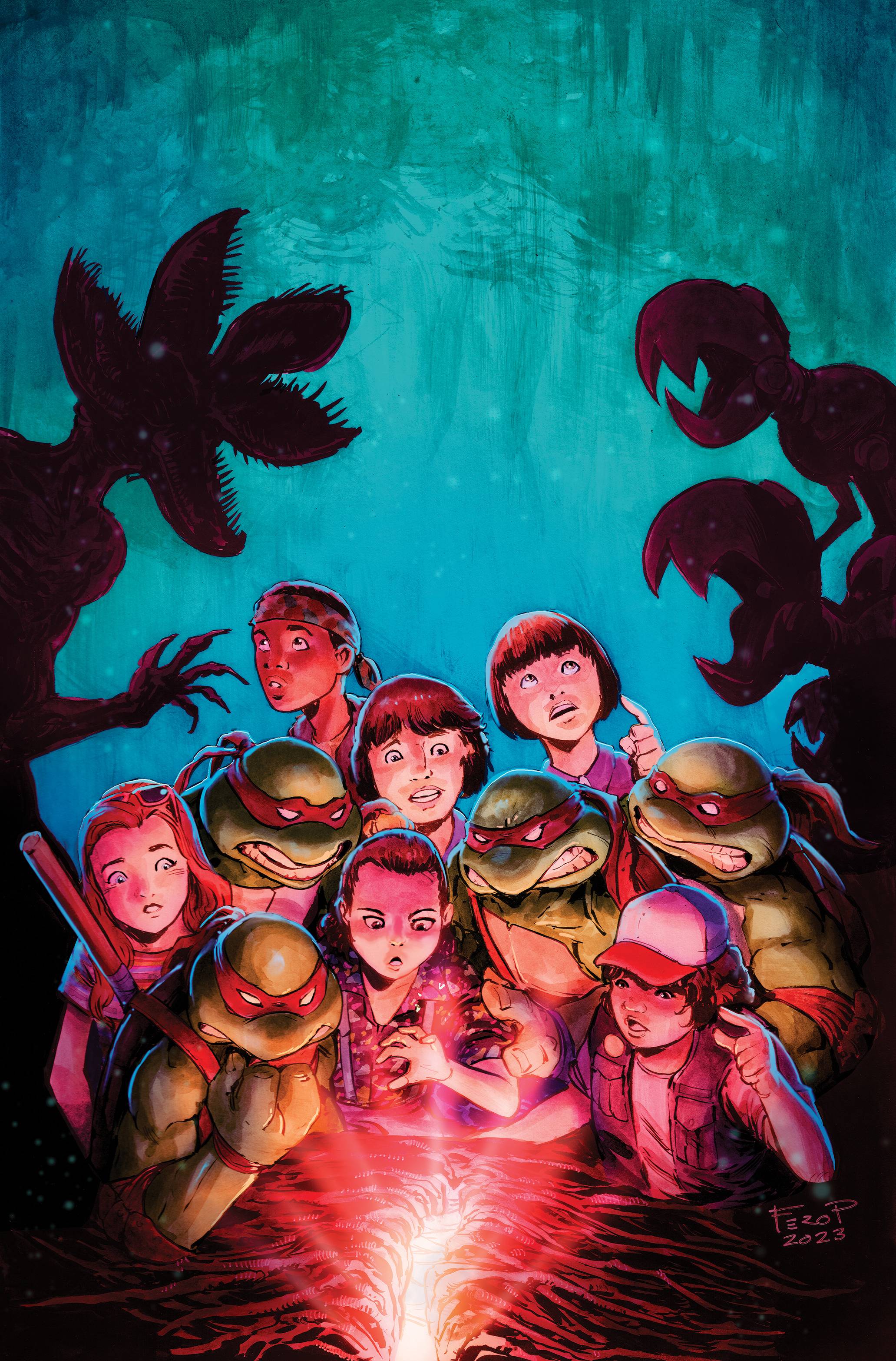 TURTLES TMNT X STRANGER THINGS #2 - 1:25 INCV PE VIRGIN VAR