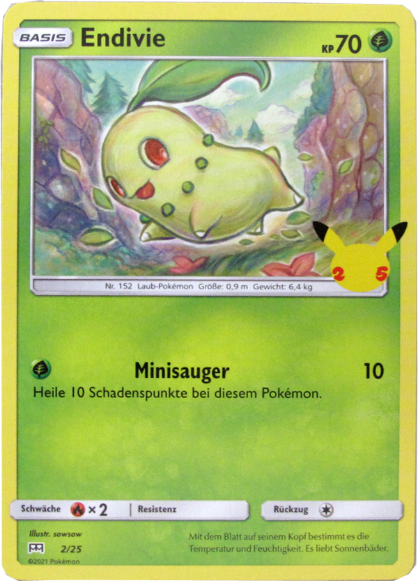 Pokemon MCD 2/25 Endivie Einzelkarte deutsch