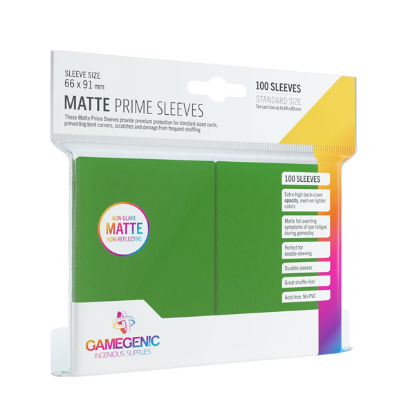 Gamegenic - Matte Prime Sleeves - Green