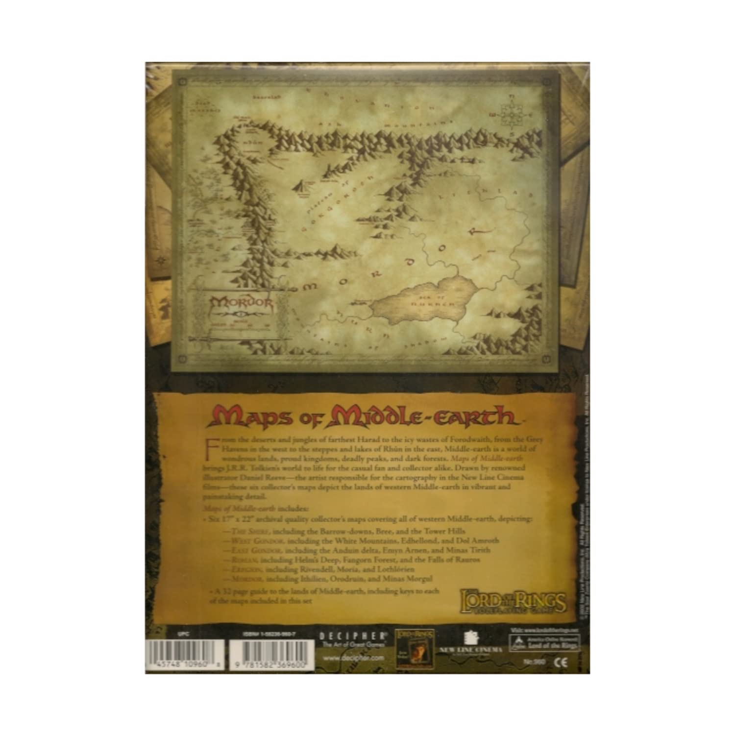 The Lord of the Rings - Roleplay Adventure Game - Maps of Middle Earth (Decipher) englisch