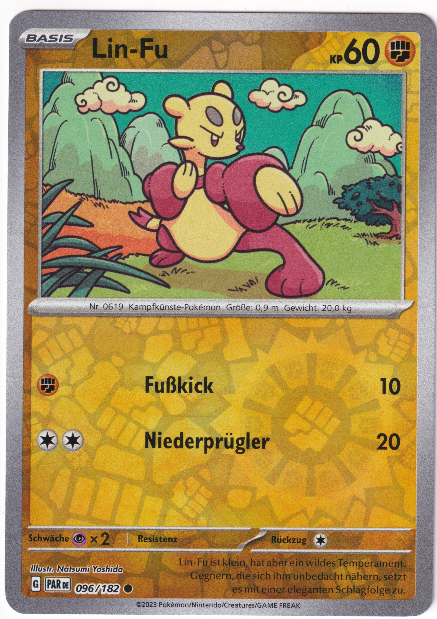 Lin-Fu 096/182 Common Reverse Holo - Karmesin & Purpur - Paradoxrift Deutsch