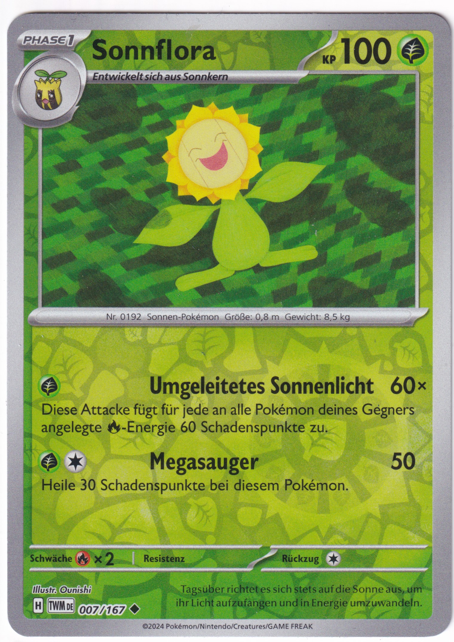 Sonnflora 007/167 Uncommon Reverse Holo - Karmesin & Purpur - Maskerade im Zwielicht Deutsch