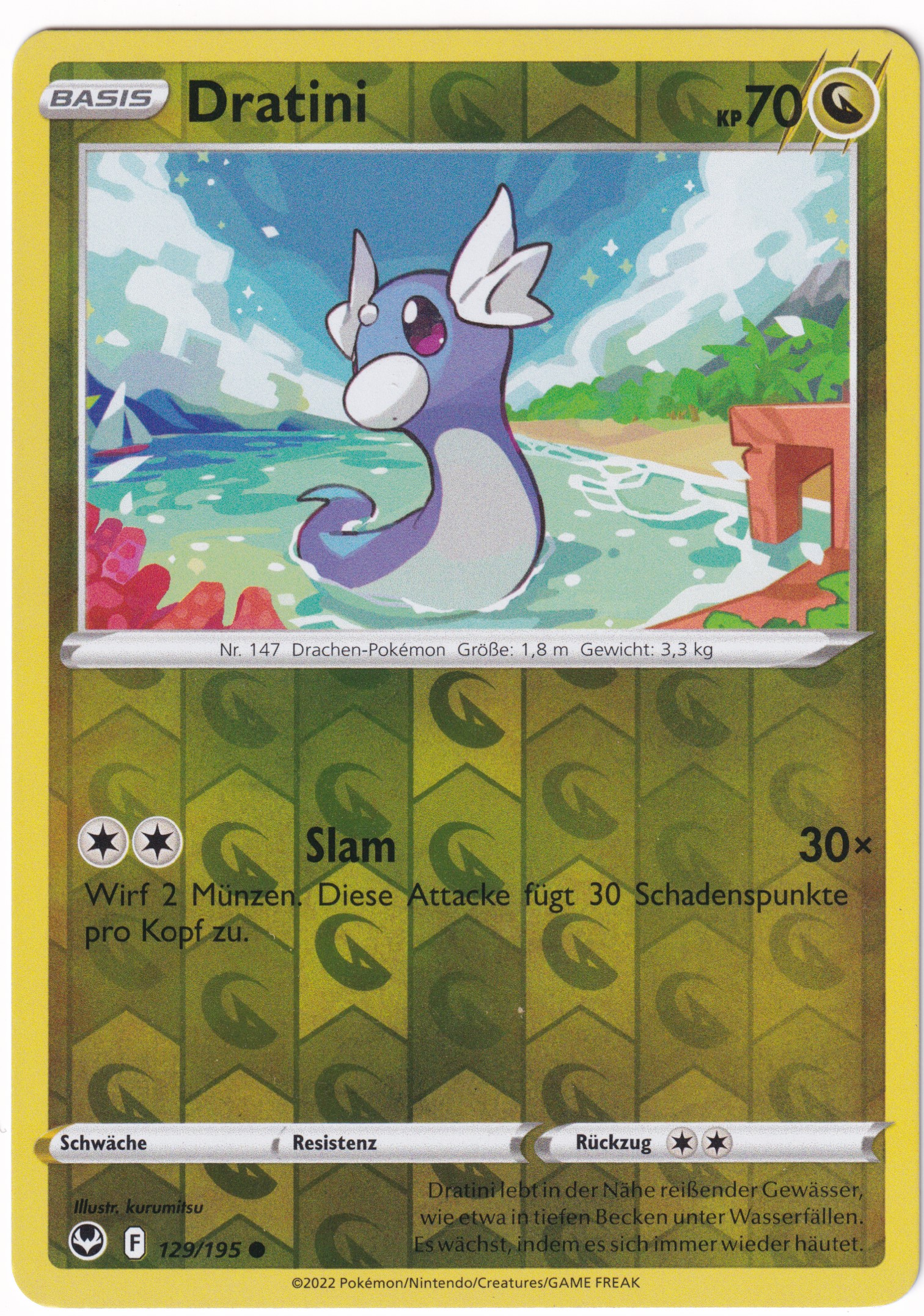 Dratini 129/195 Common Reverse Holo - Silberne Sturmwinde Deutsch