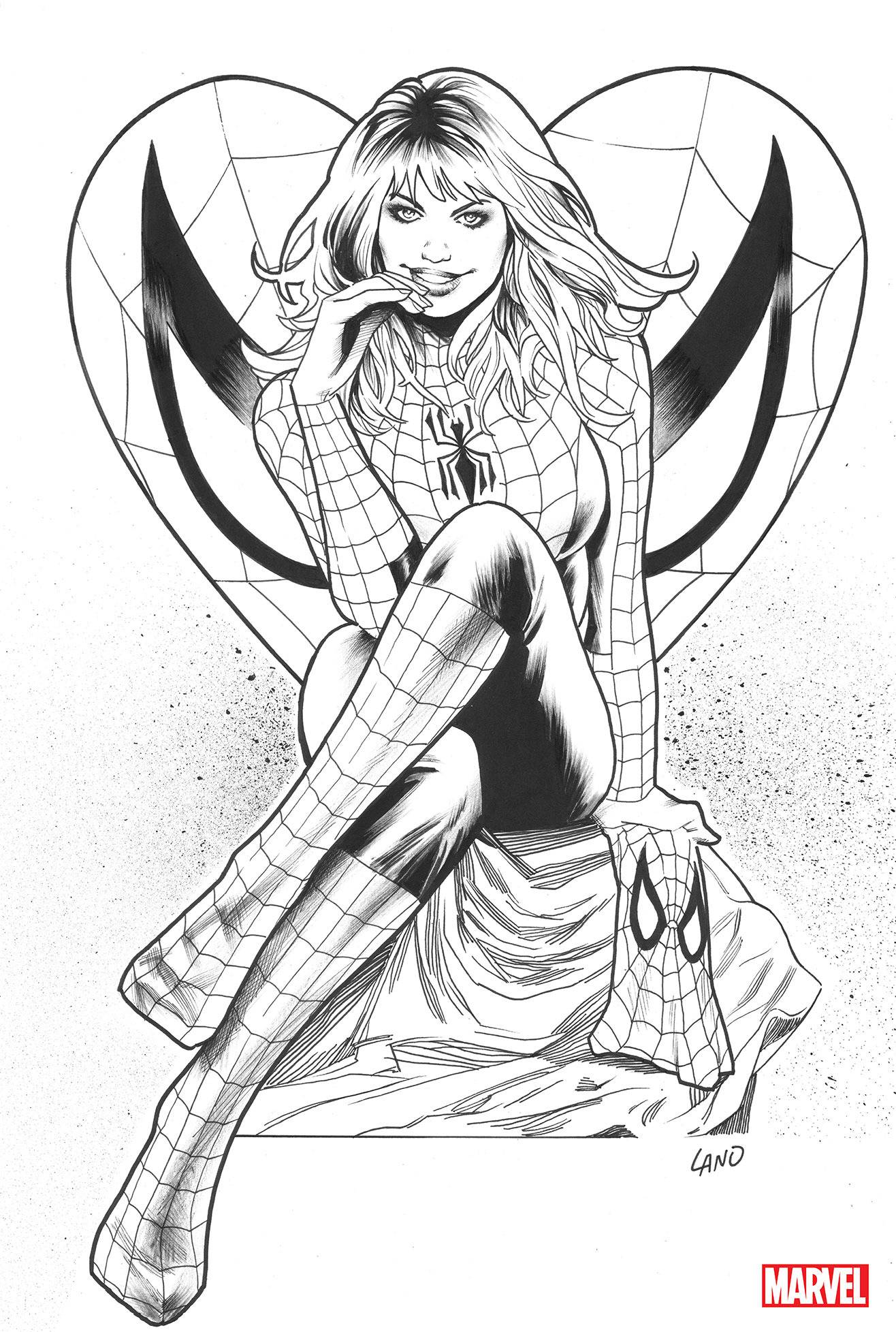 AMAZING SPIDER-MAN (2022) #25 - 1:50 LAND VIRGIN BW VAR