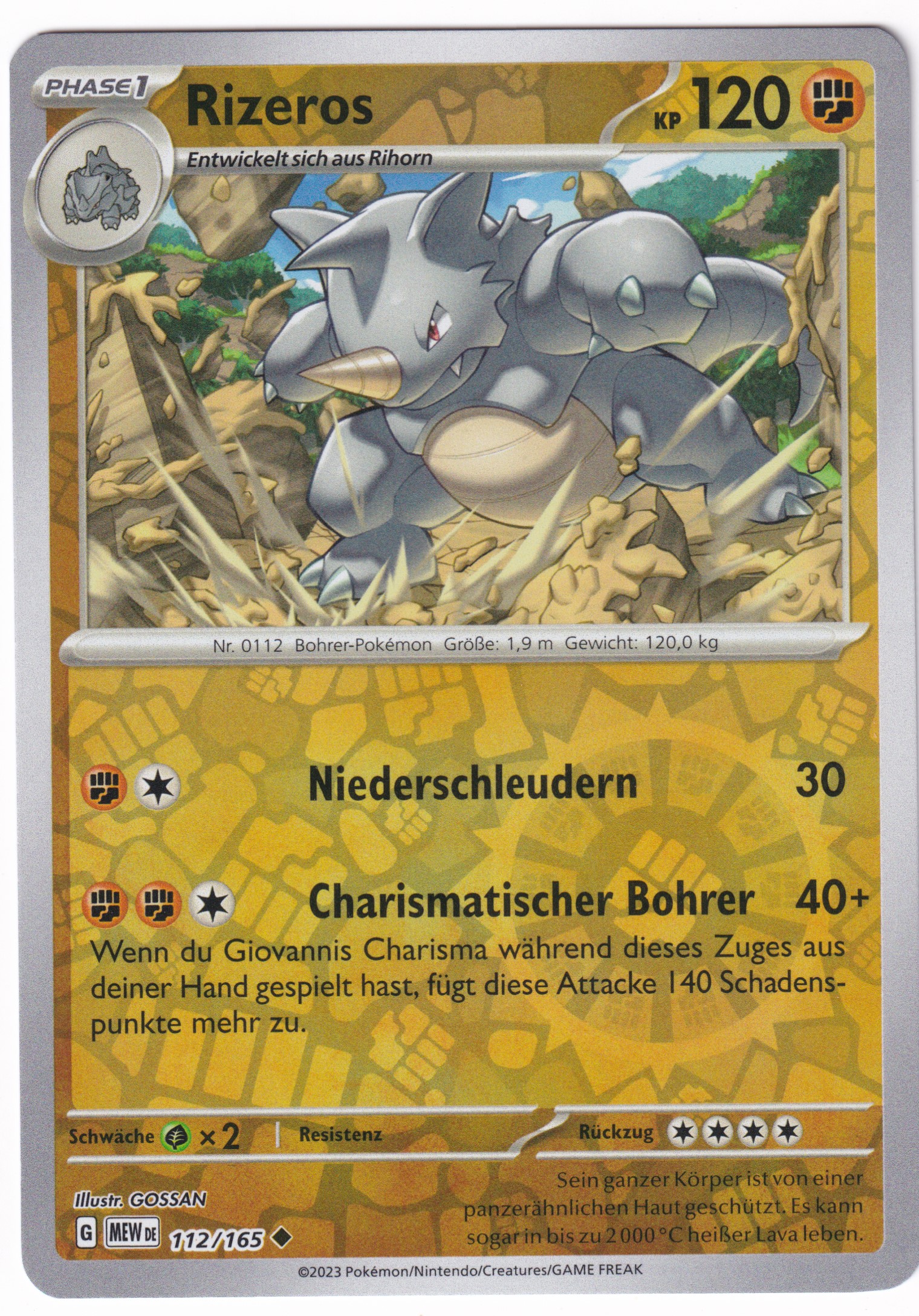 Rizeros 112/165 Uncommon Reverse Holo - Karmesin & Purpur - 151 Deutsch