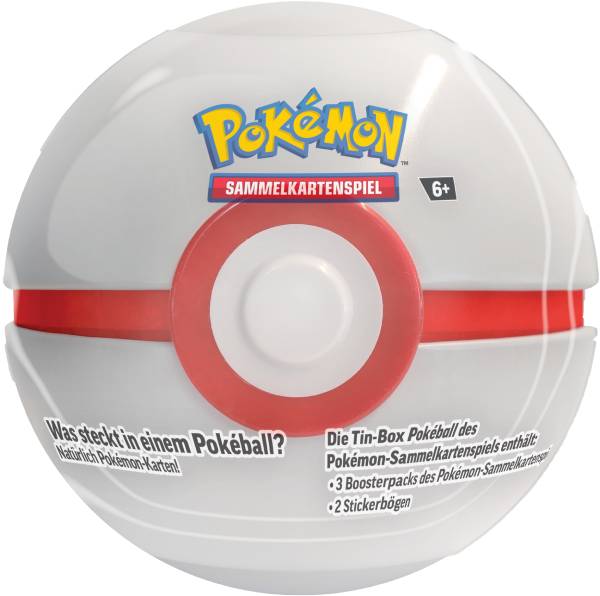Pokemon Poke Ball Tin weiß/rot - Premierball (2025) deutsch
