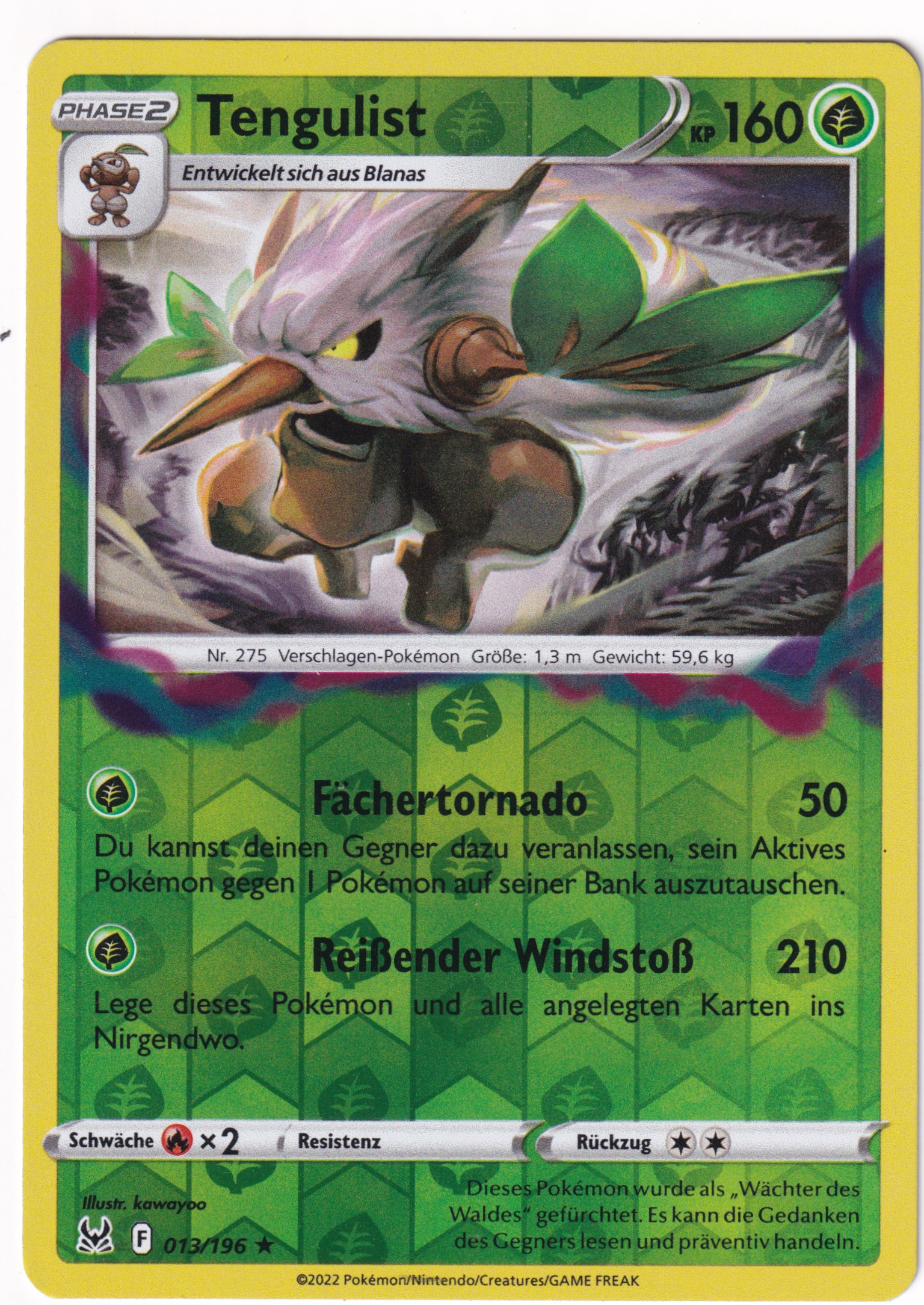 Tengulist 013/196 Rare Reverse Holo - Verlorener Ursprung Deutsch