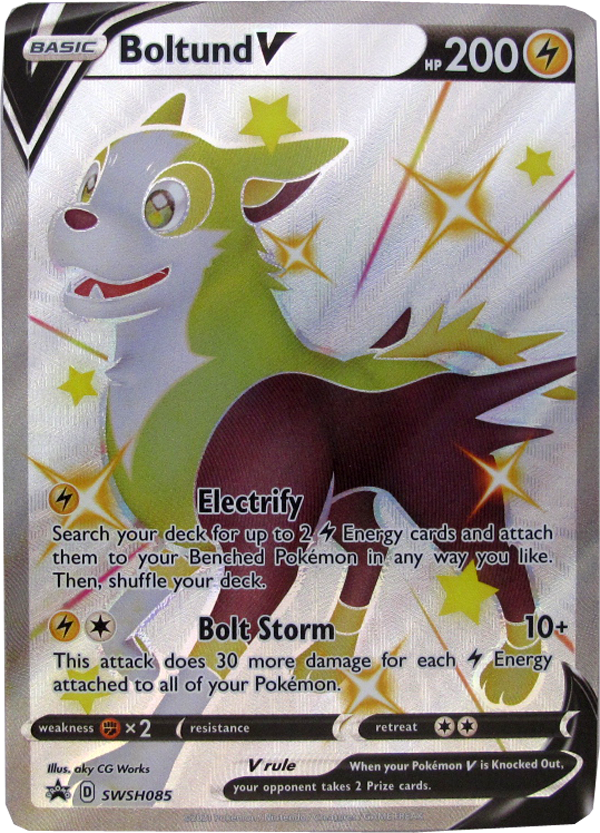 Pokemon SWSH085 Boltund V Einzelkarte englisch