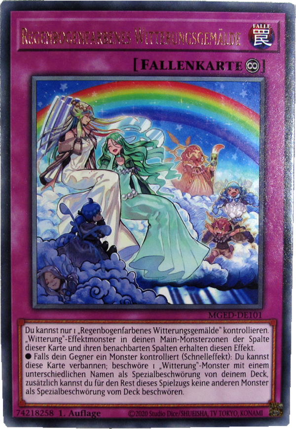 MGED-DE101 Regenbogenfarbenes Witterungsgemälde Rare mit Goldschrift deutsch