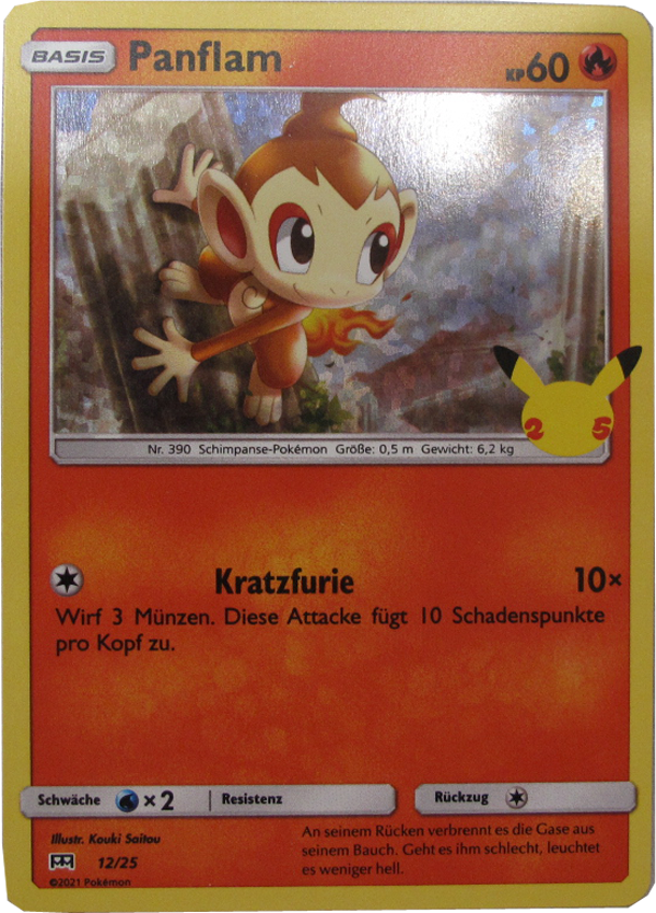 Pokemon MCD 12/25 Panflam Foil Einzelkarte deutsch
