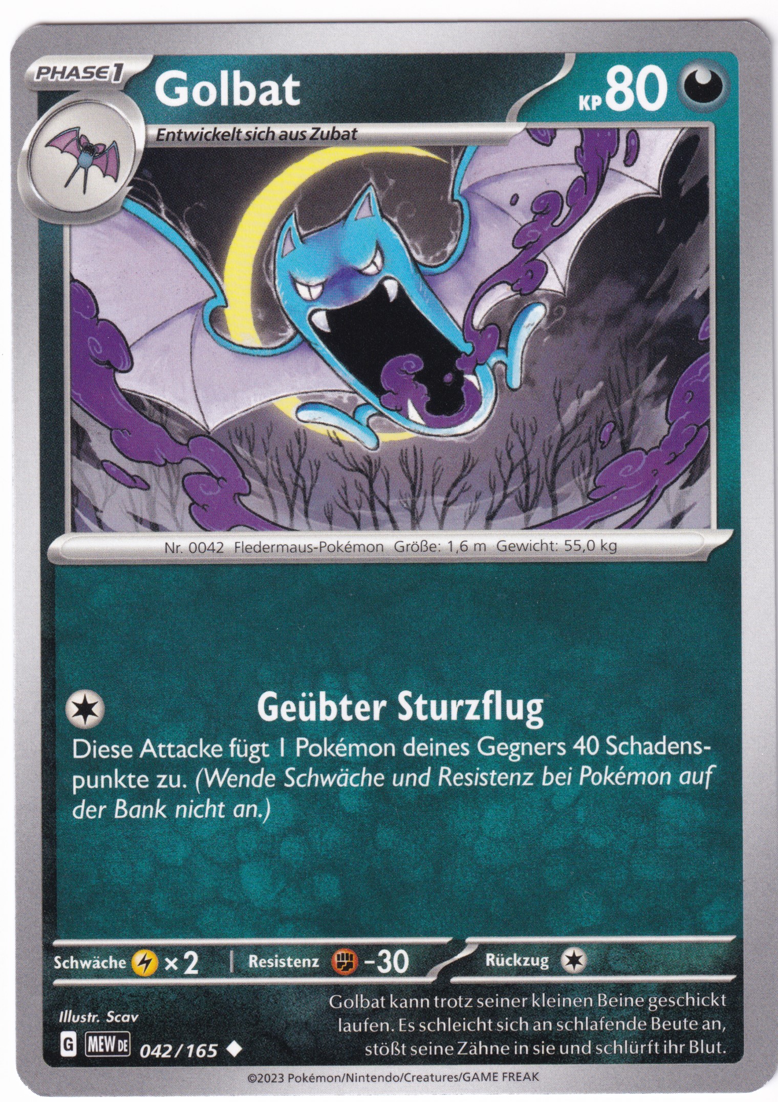 Golbat 042/165 Uncommon - Karmesin & Purpur - 151 Deutsch
