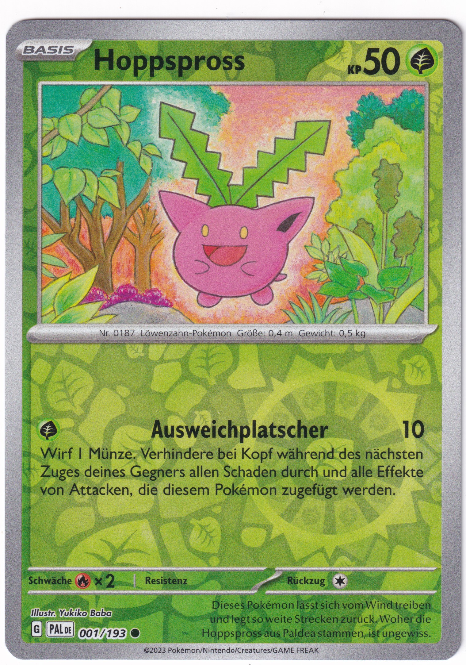 Hoppspross 001/193 Common Reverse Holo - Entwicklungen in Paldea Deutsch