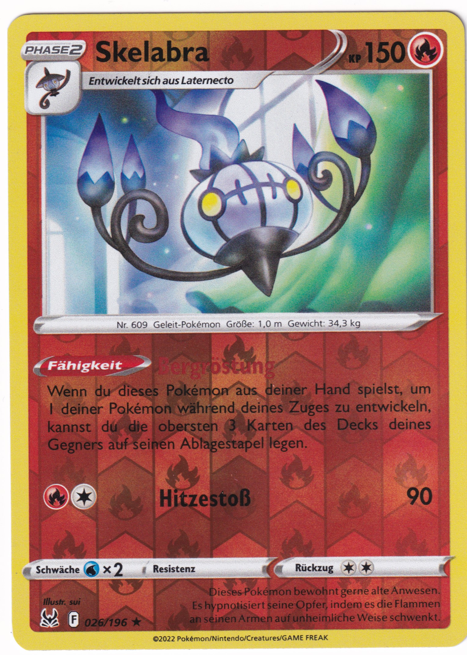 Skelabra 026/196 Rare Reverse Holo - Verlorener Ursprung Deutsch