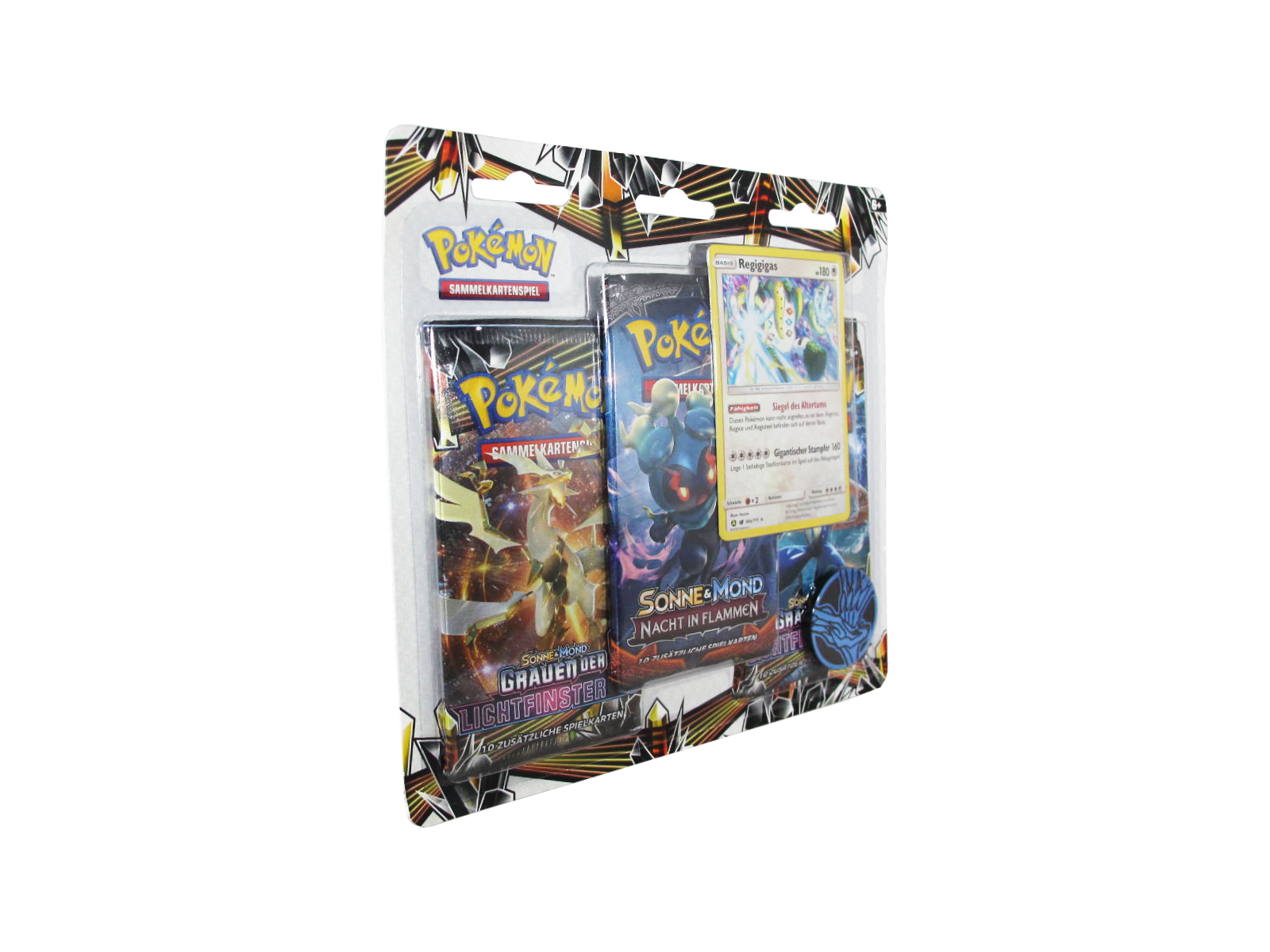 Pokemon Sonne & Mond Grauen der Lichtfinsternis 3er Blister Regigas deutsch