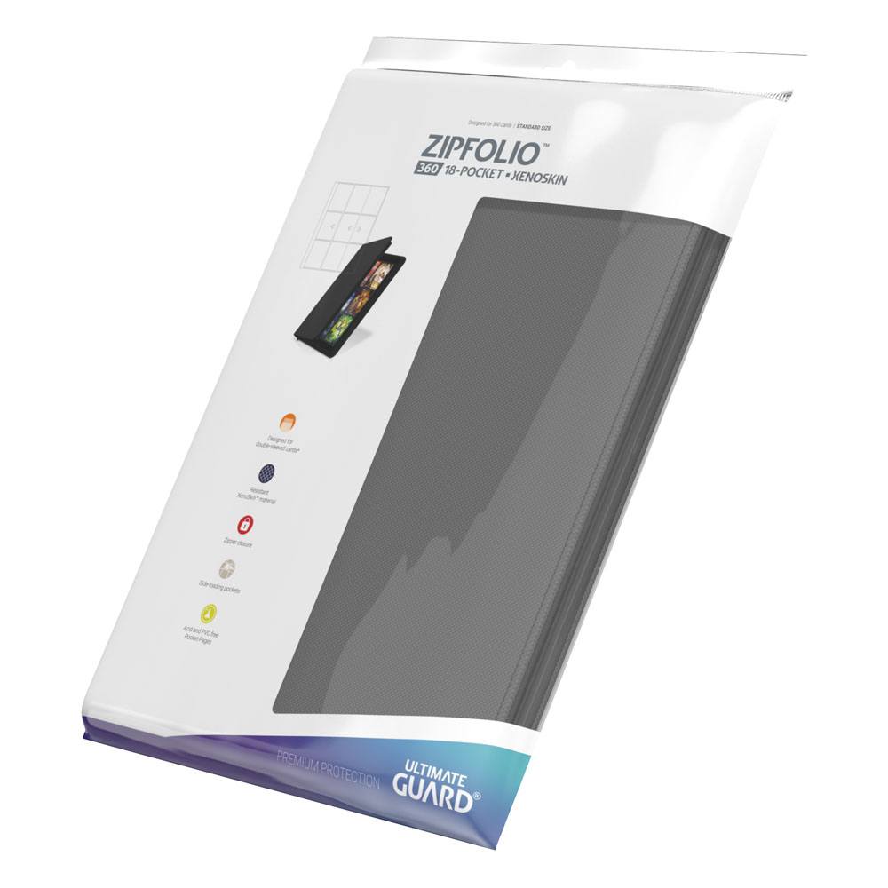 Ultimate Guard - 18er Pocket Zipfolio Xenoskin - Grey