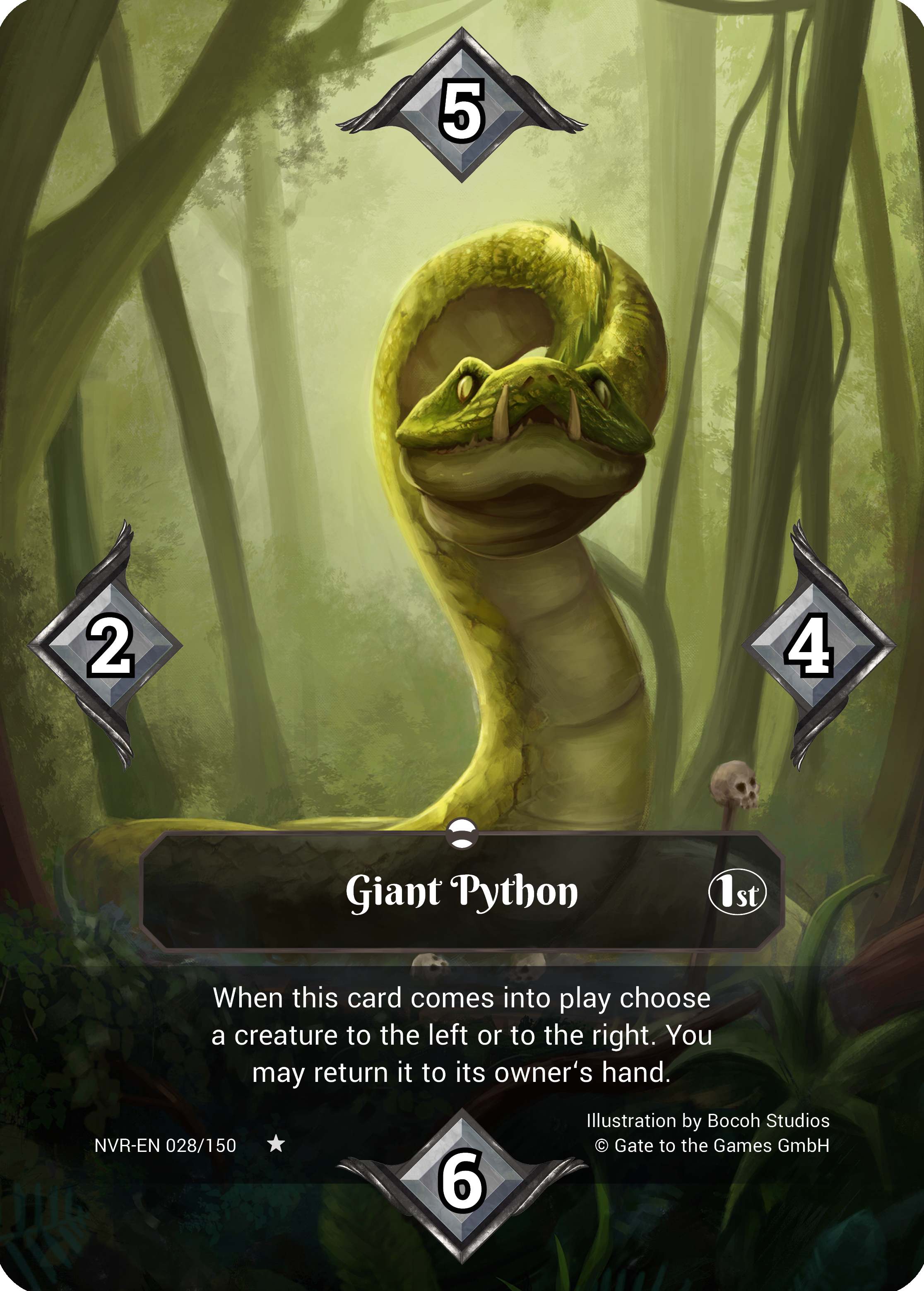 Giant Python 028/150 Rare Parallel Foil - Alpha 1. Edition EN