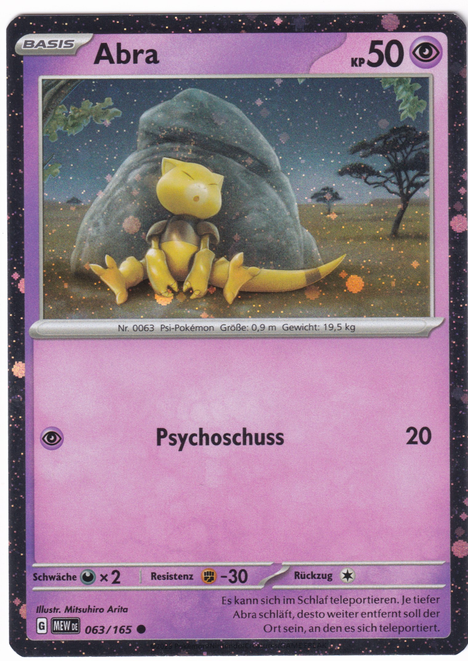 Abra 063/165 Holo Promo  - Karmesin & Purpur - 151 Deutsch