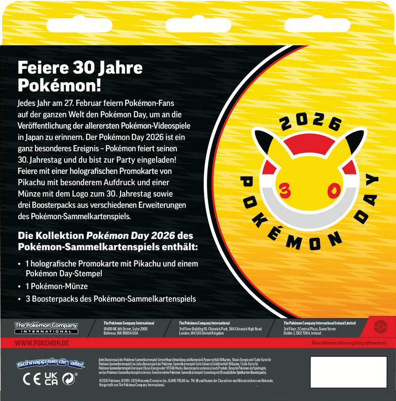 Pokemon Pokemon Day 2026 Kollektion deutsch