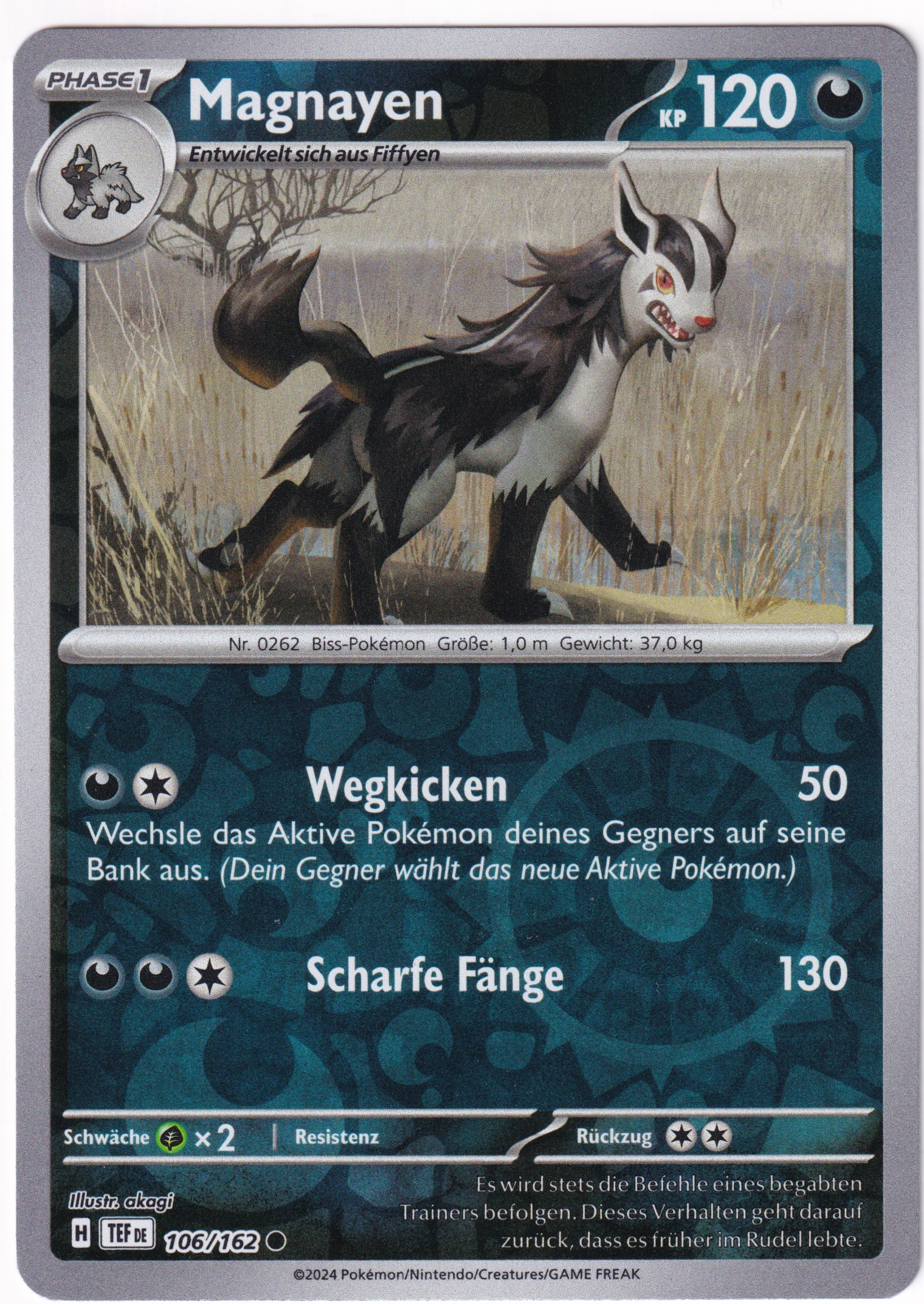 Magnayen 106/162 Common Reverse Holo - Karmesin & Purpur - Gewalten der Zeit Deutsch