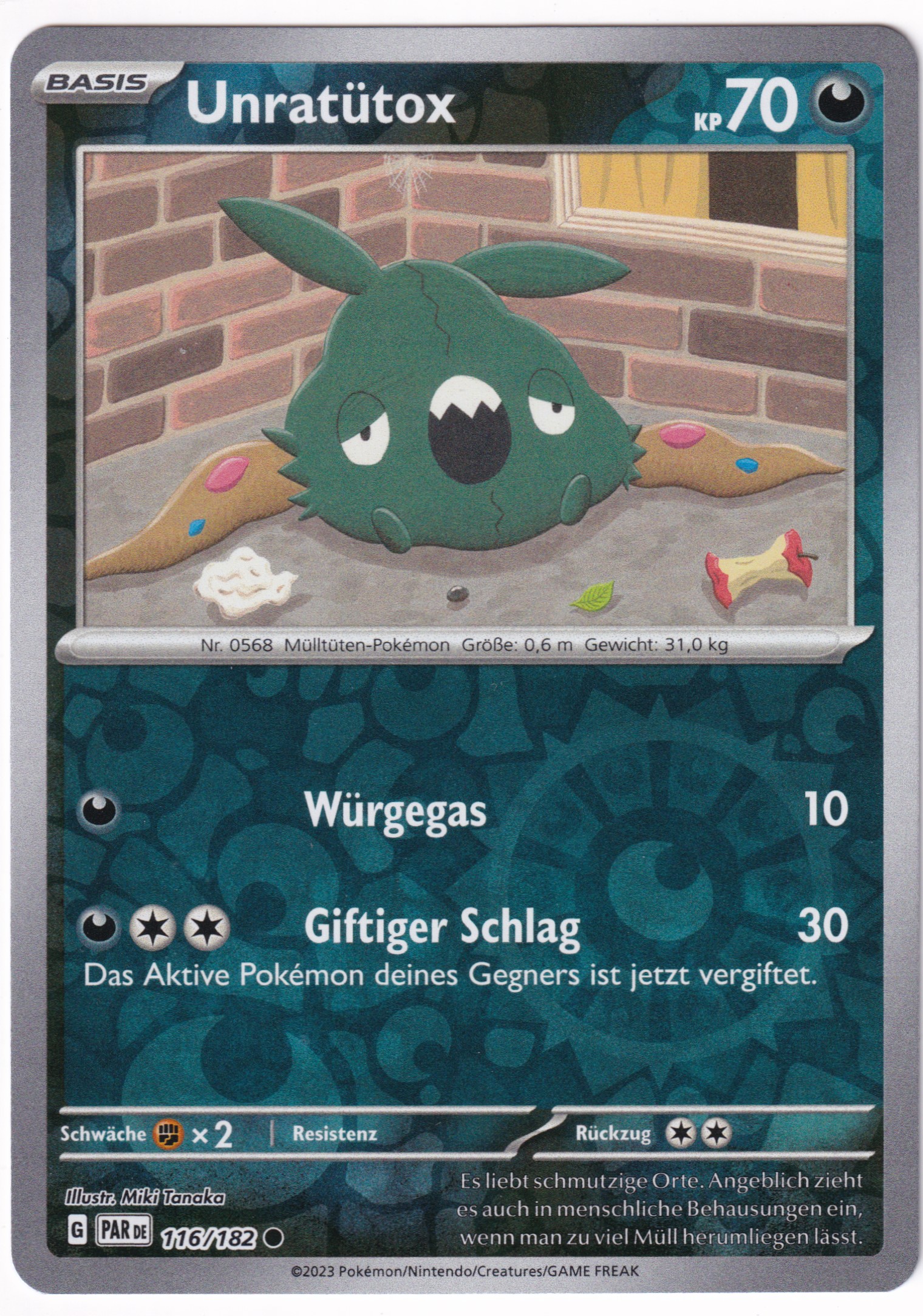 Unratütox 116/182 Common Reverse Holo - Karmesin & Purpur - Paradoxrift Deutsch