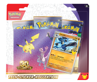 Pokemon 30 Jahre Lucario Tech Sticker Kollektion deutsch