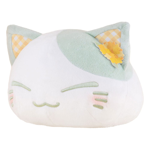 Plüschfigur - Nemuneko Cat - Rape Flower Pattern Ear Decoration (Green Color Ver.) - 30 cm