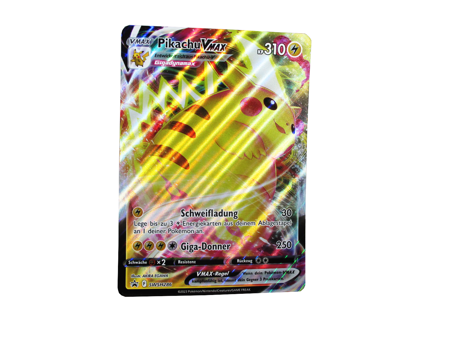 Pokemon Black Star Promo SWSH286 Pikachu Vmax Oversize deutsch