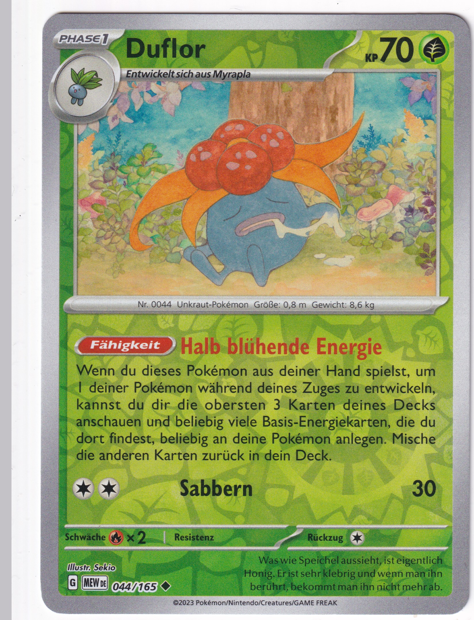 Duflor 044/165 Uncommon Reverse Holo - Karmesin & Purpur - 151 Deutsch