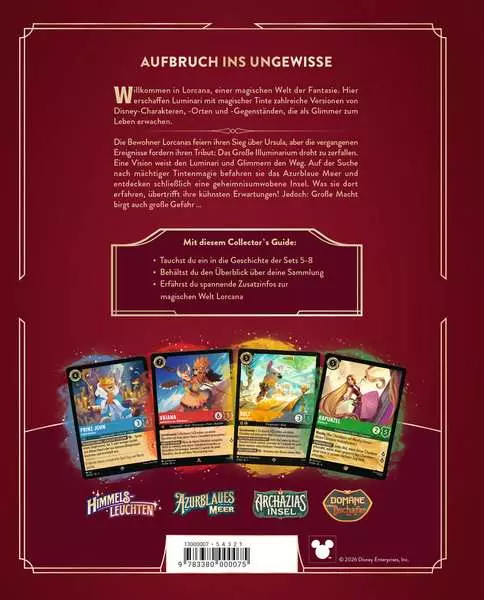 Disney Lorcana Collector´s Guide Set 5-8 deutsch