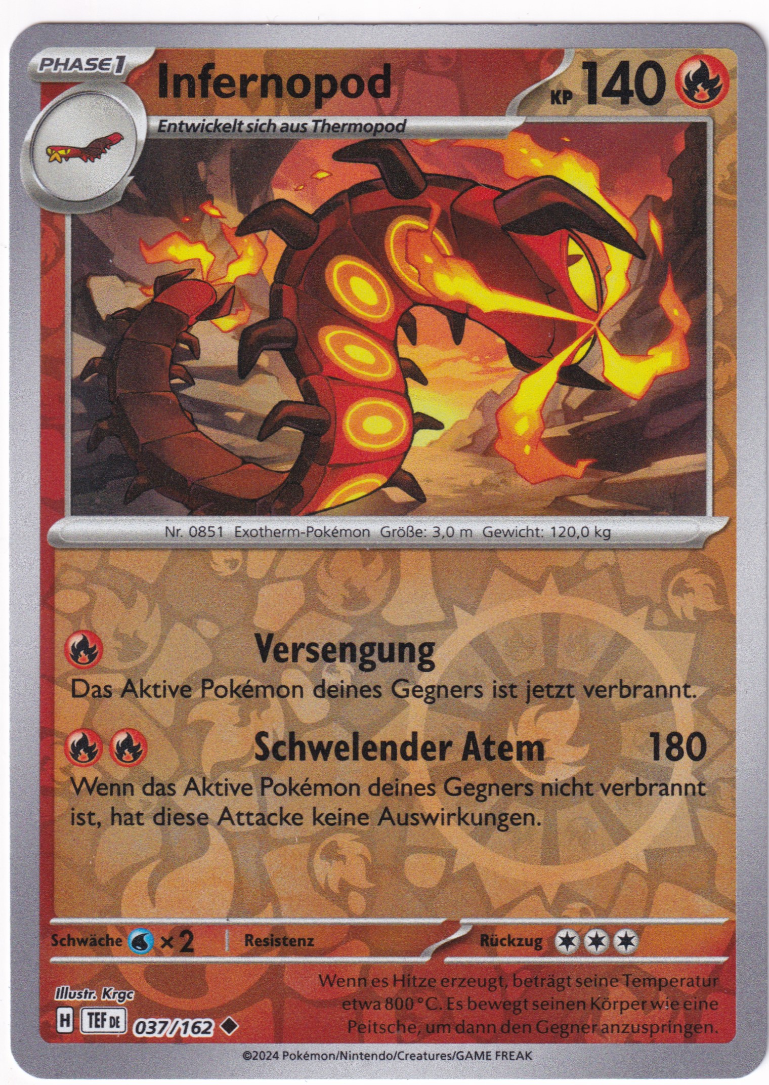 Infernopod 037/162 Uncommon Reverse Holo - Karmesin & Purpur - Gewalten der Zeit Deutsch