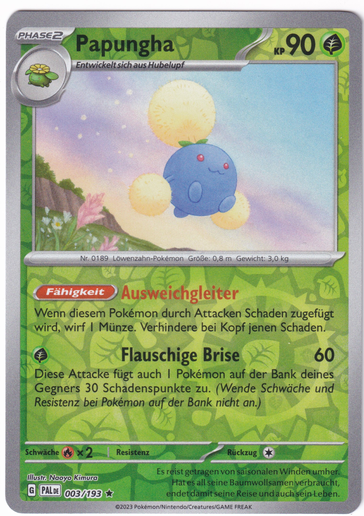 Papungha 003/193 Rare Reverse Holo - Entwicklungen in Paldea Deutsch