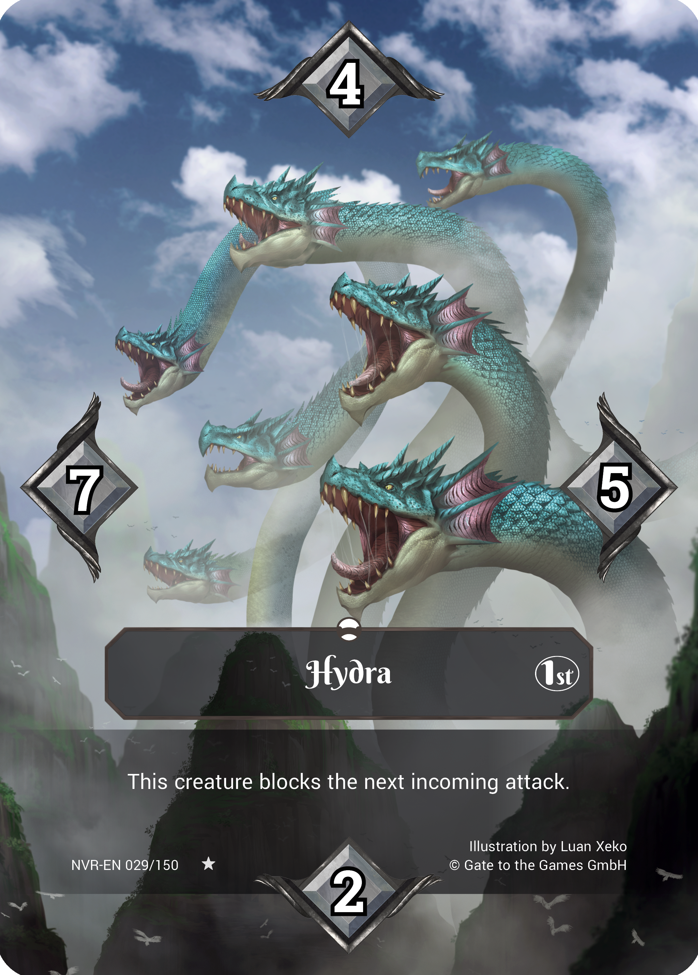 Hydra 029/150 Rare Parallel Foil - Alpha 1. Edition EN
