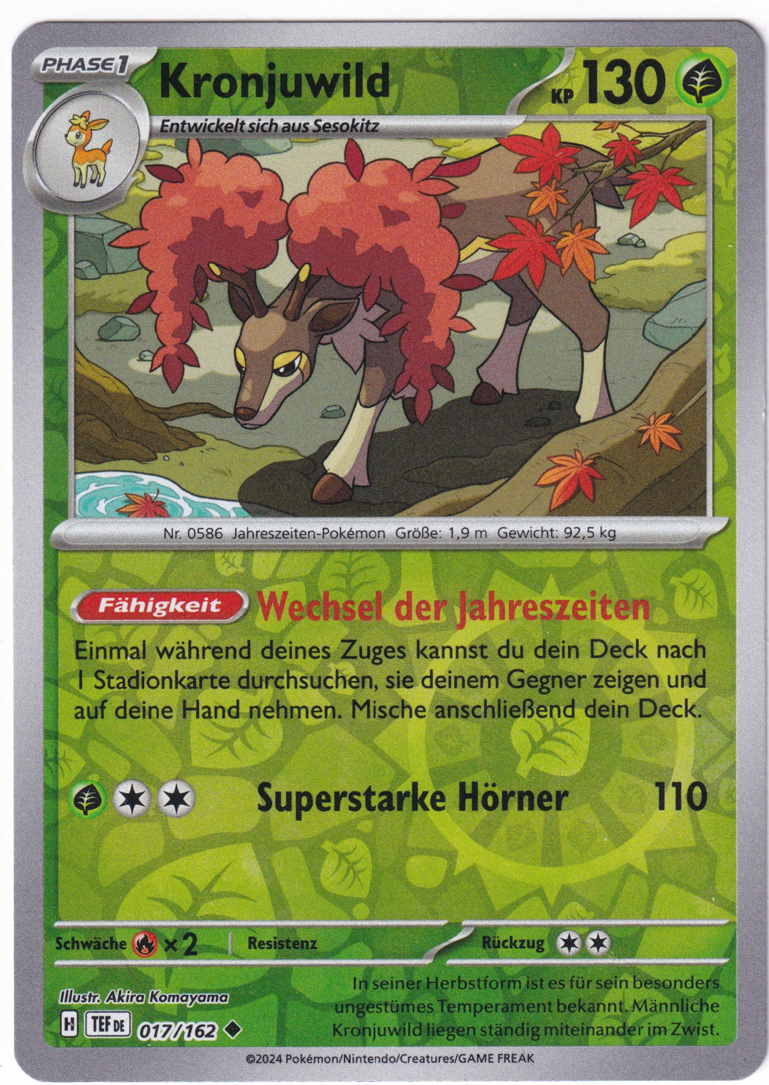 Kronjuwild 017/162 Uncommon Reverse Holo - Karmesin & Purpur - Gewalten der Zeit Deutsch