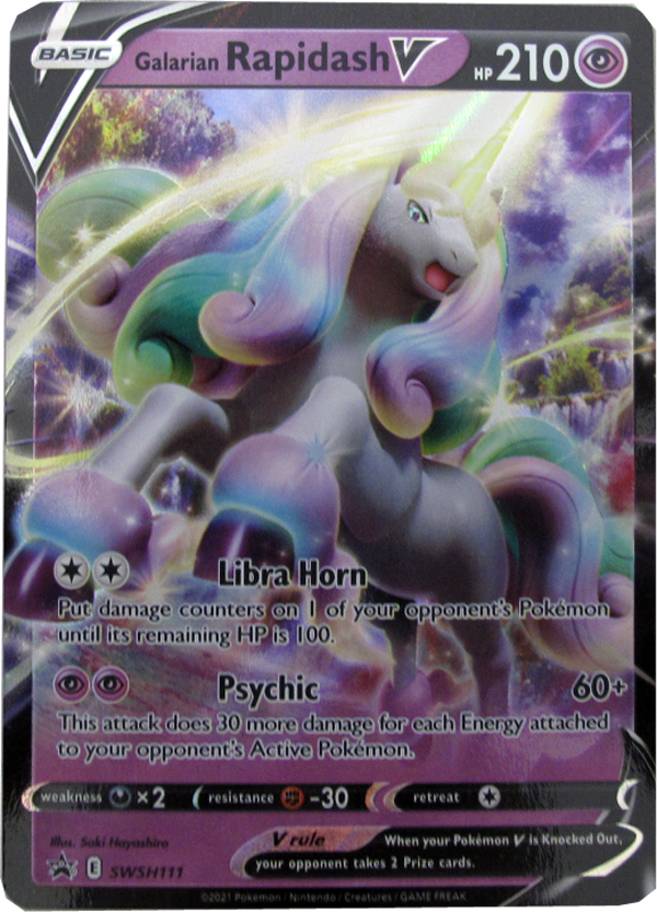 Pokemon SWSH111 Galarian Rapidash V Promo Einzelkarte englisch