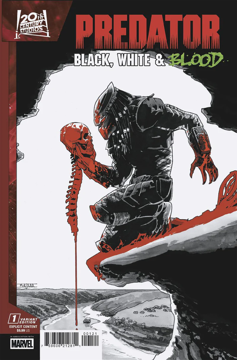 PREDATOR BLACK WHITE & BLOOD #1 (OF 4) MAHMUD ASRAR VARIANT