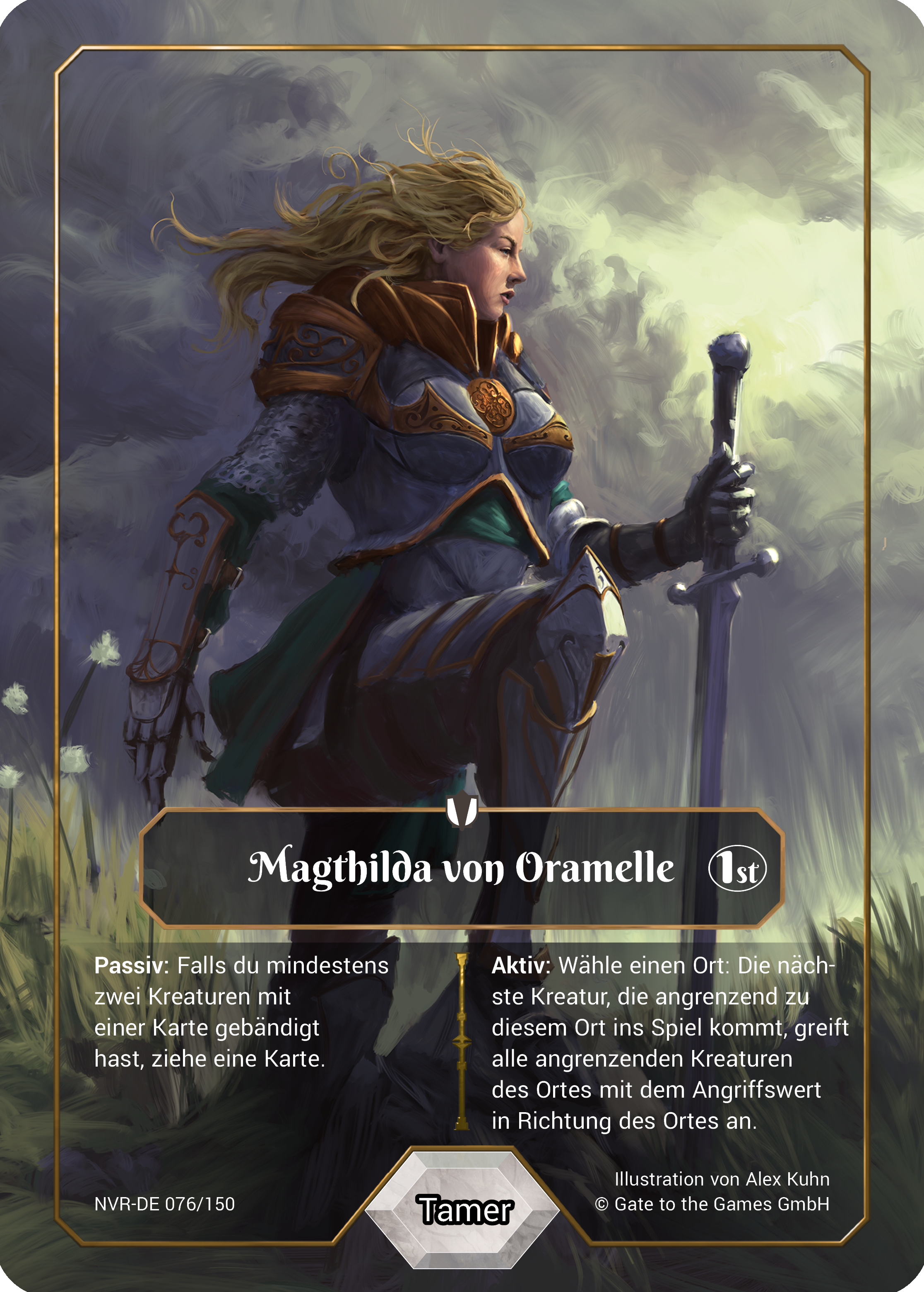 Magthilda von Oramelle 076/150 Legendary Parallel Foil - Alpha 1. Edition DE