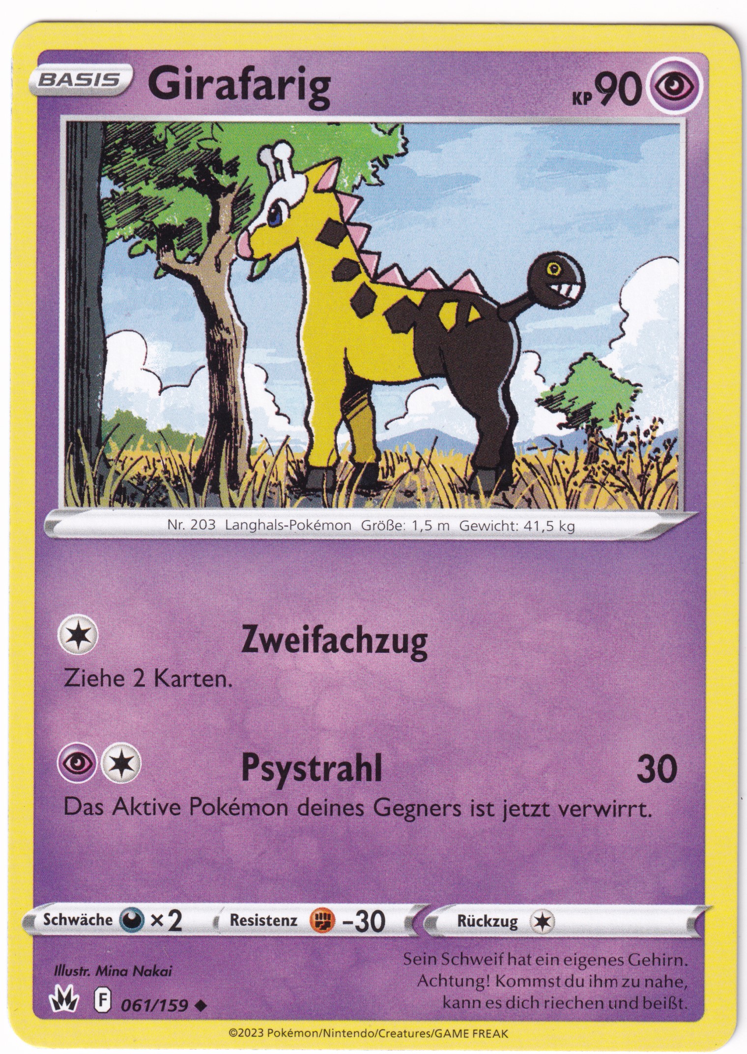Girafarig 061/159 Uncommon Reverse Holo - Zenit der Könige Deutsch