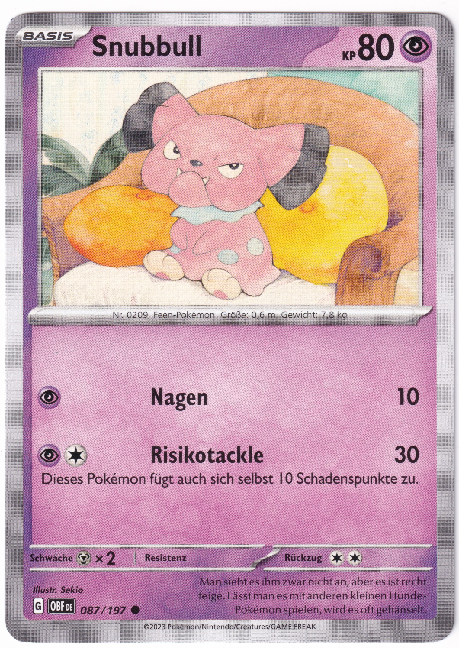 Snubull 087/197 Common - Obsidian Flammen Deutsch