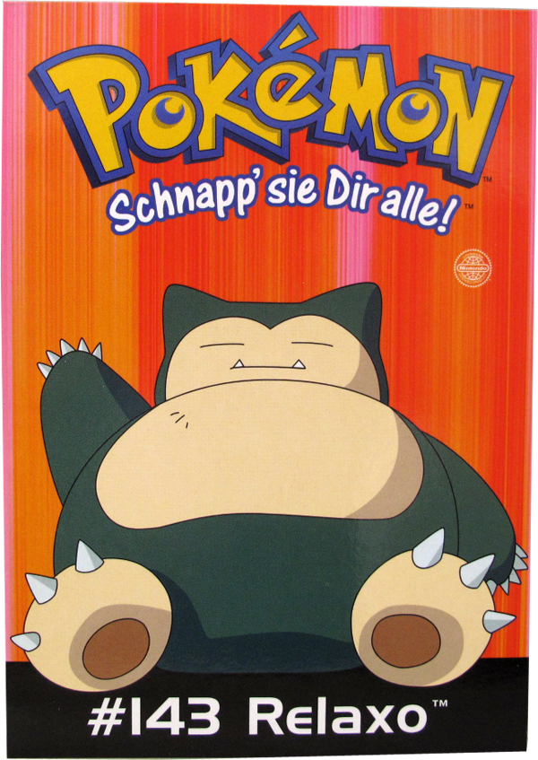 Pokemon Erste Generation Postkarte #143 Relaxo
