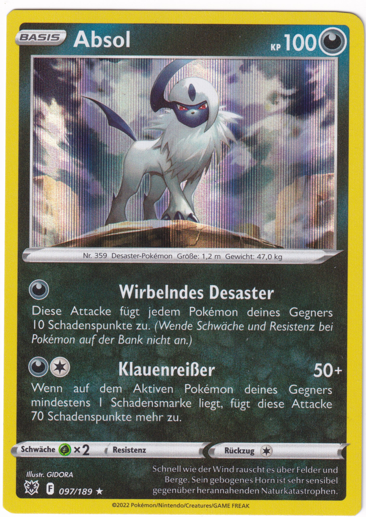 Absol 097 /189 Rare Holo - Astralglanz Deutsch