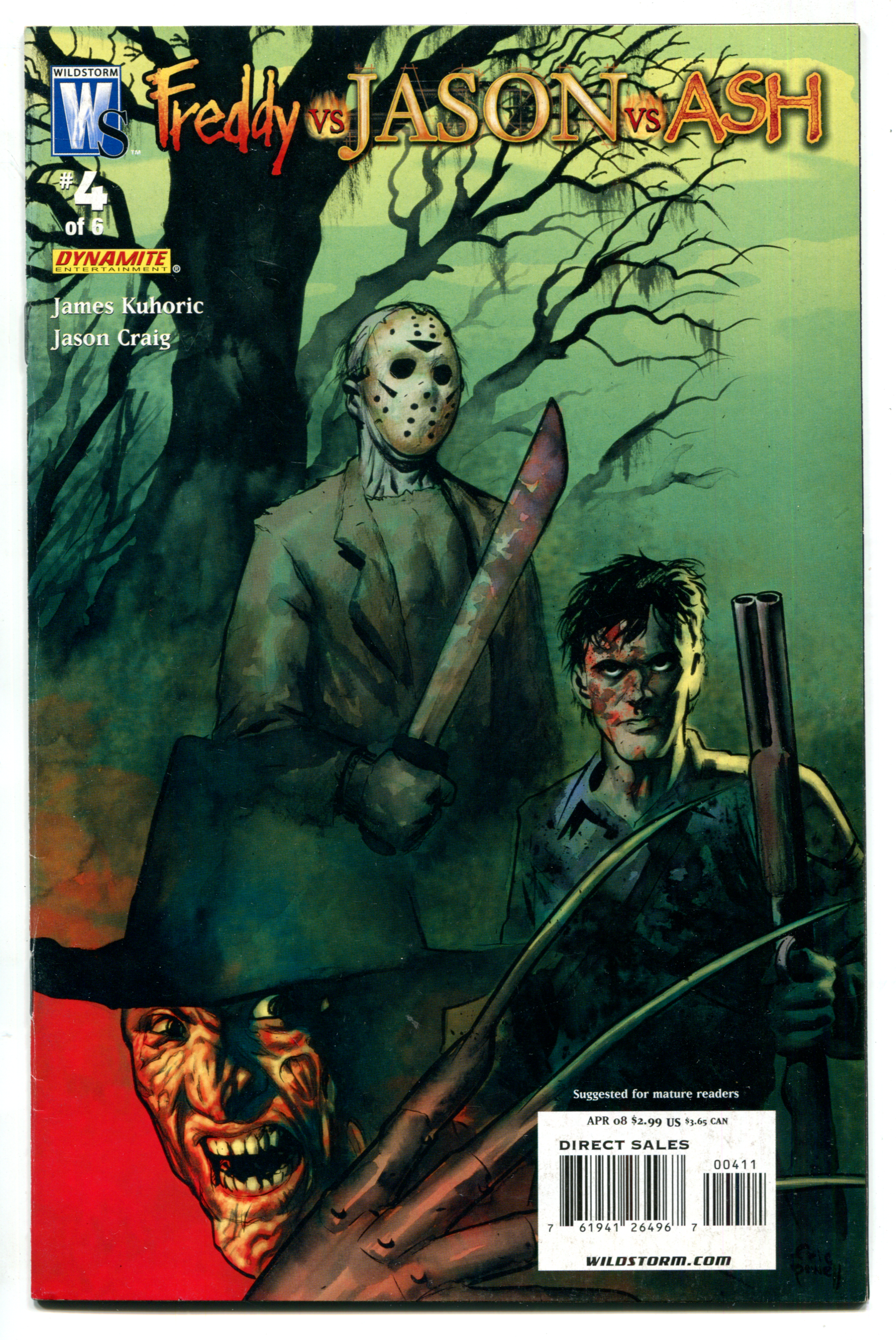 Freddy vs Jason vs Ash #4 (2008) DC WILDSTORM CVR A