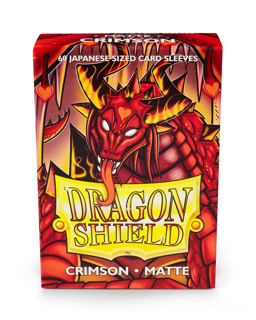 Dragon Shield Small Sleeves - Japanese Matte Crimson (60 Sleeves)